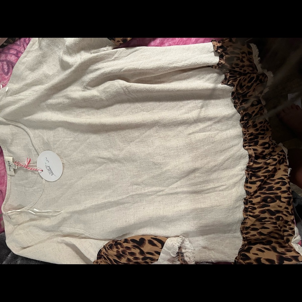 Boho cheetah printed shirt!